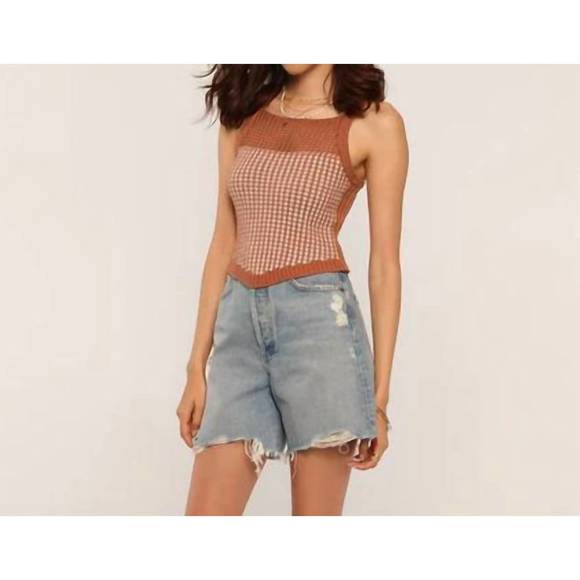 NEW HEARTLOOM julie crochet tank in clay - Picture 1 of 3